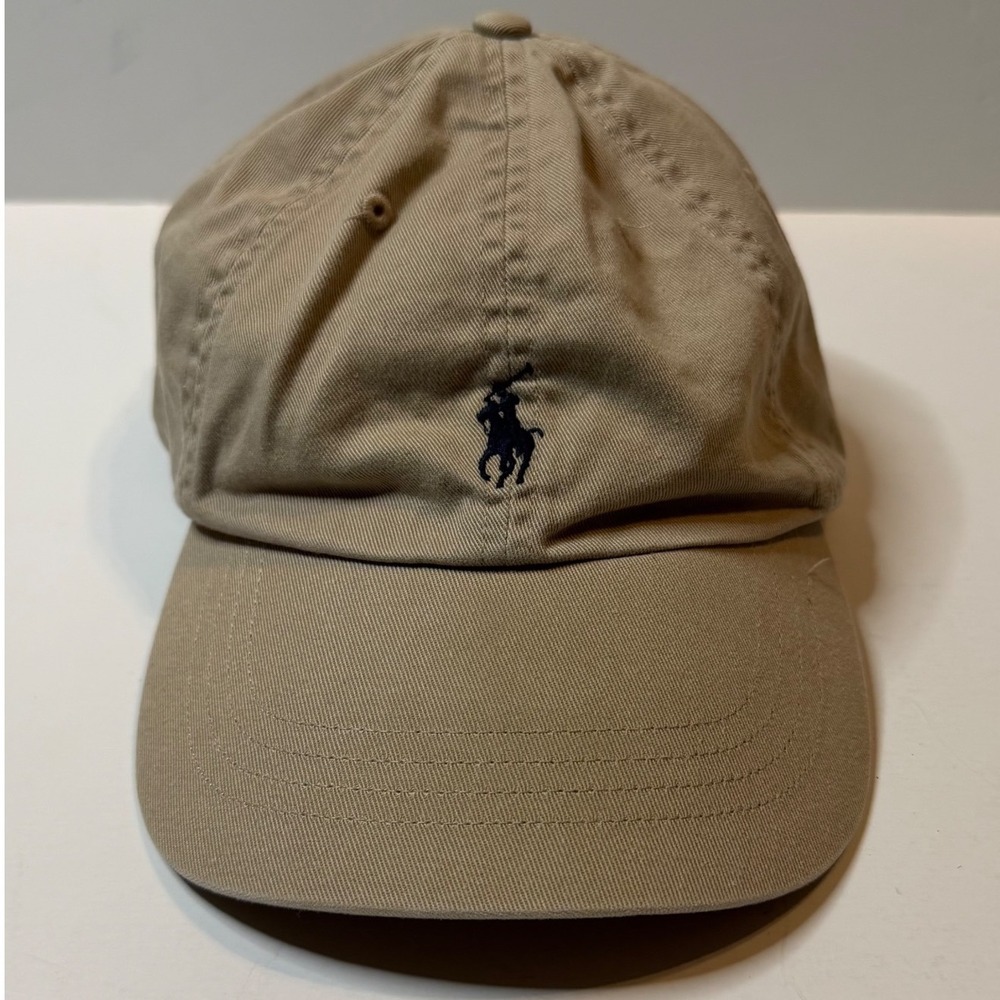 Polo Ralph Lauren Logo Cap Tan Khaki Pony Logo Dad Hat